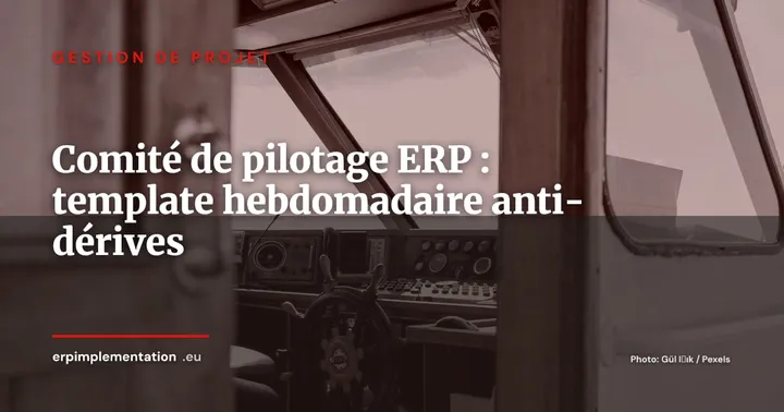 Comité de pilotage ERP : le template hebdomadaire qui évite les dérives — Gestion de projet