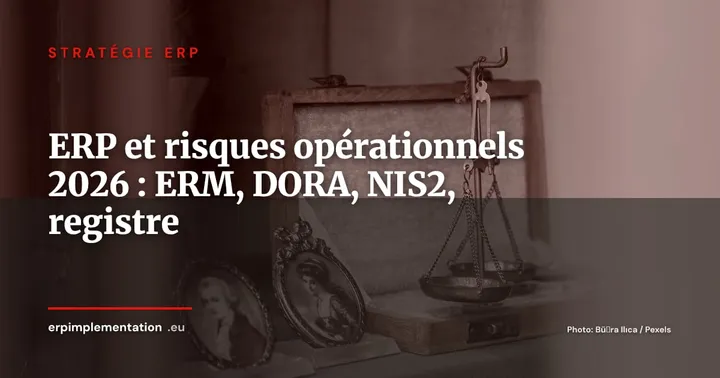 ERP et gestion des risques opérationnels en 2026 : ERM, DORA, NIS2 et registre des risques — Stratégie ERP