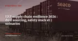 ERP et Supply Chain Resilience : dual sourcing, safety stock dynamique et scénarios de disruption — Stratégie ERP